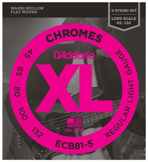Actual product image D'Addario ECB 81-5 flatwound snarenset voor 5-snarige basgitaar (5 x, Bass, 0.13")