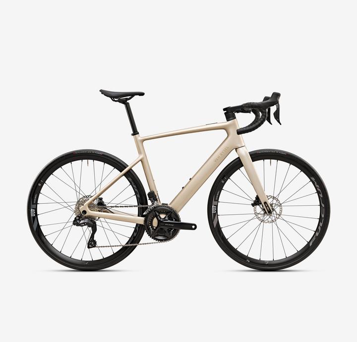 Van rysel E-Rennrad Carbon E-EDR CF Mahle X20 Shimano 105 Di2 beige (3.40 cm)