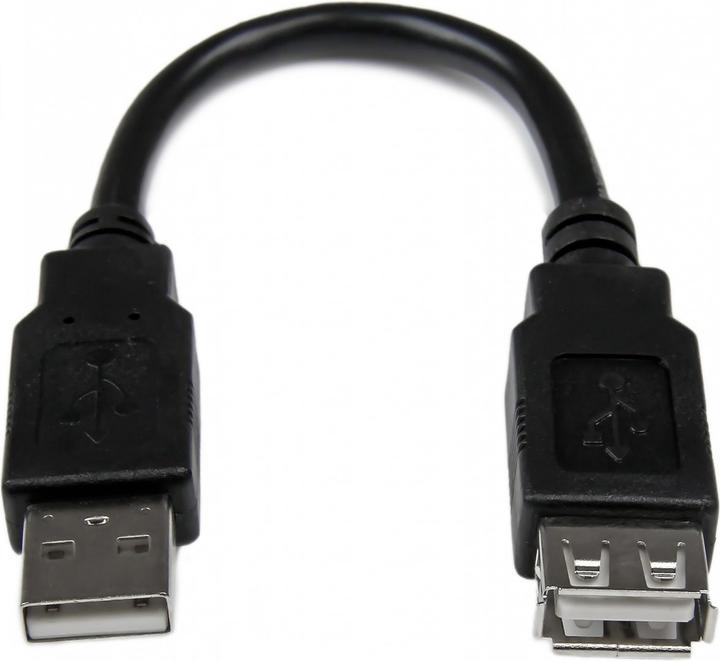 Immagine prodotto StarTech Prolunga USB 2.0 15cm - Cavo di prolunga USB-A da spina a presa - Nero (0.15 m, USB 2.0)