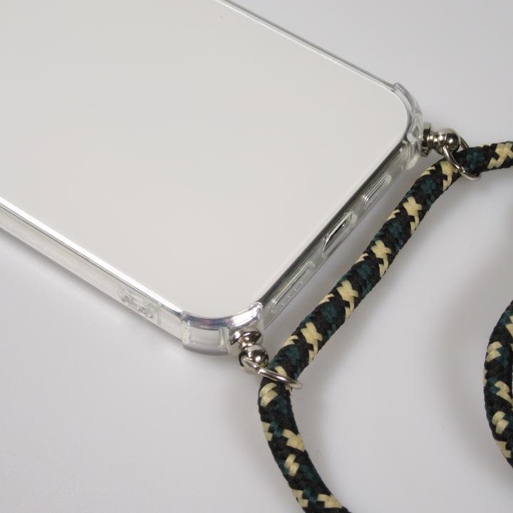 Actual product image PhoneLook Cover rubber transparent bumper with rope green / gold (Apple iPhone 15 Pro Max)