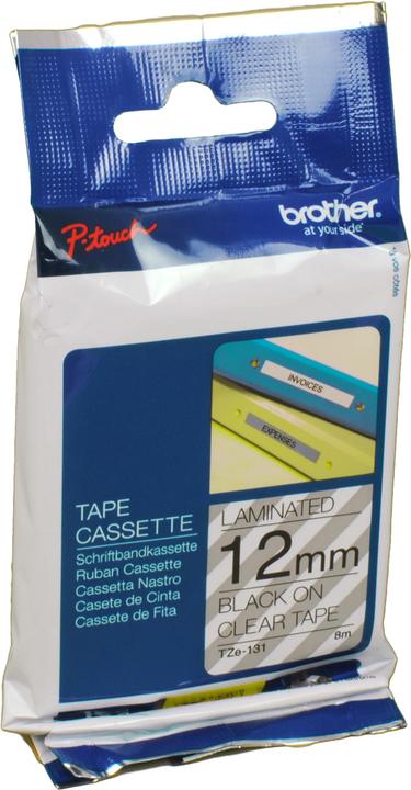 Actual product image Brother TZe-131 (1.20 cm, Black, Transparent)