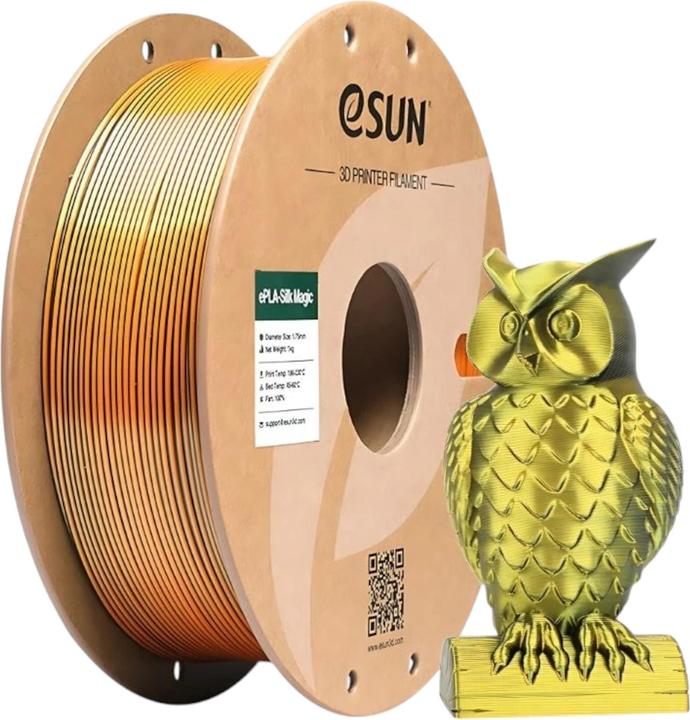 eSUN EPLA-SILK MAGIC 1,75mm BLACK GOLD 1kg (PLA, 1.75 mm, 1000 g, Multicolore)