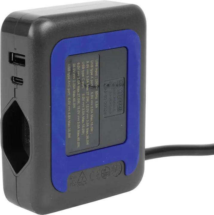 Produktbild Steffen Ladestation IQ (3 x, USB-A, USB-C, Typ 13, 1.50 m)