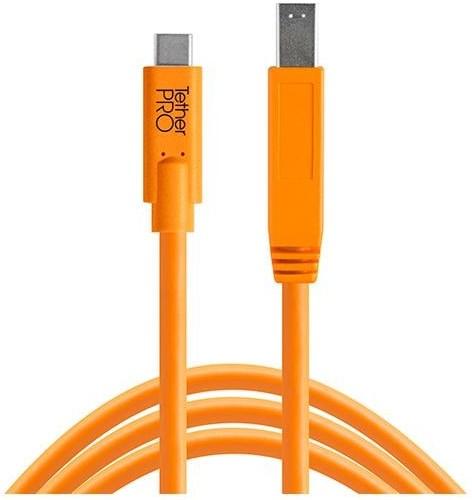 Tether Tools Kabel TetherPro USB-C zu USB 3.0 Male B, 4.6 m Orange (Kabel)