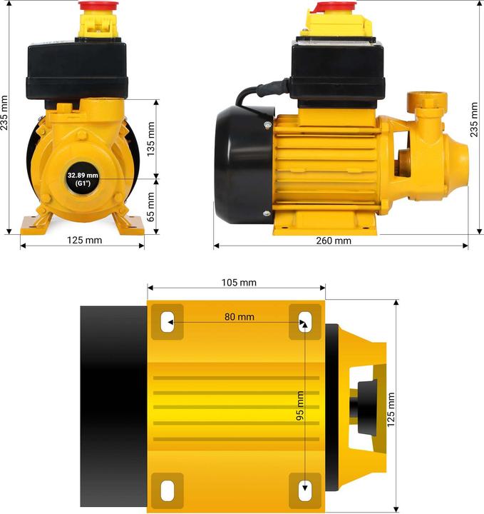 Produktbild Wiltec Heizöl- und Dieselpumpe 230V/550W/40l/min mit Zubehör Dieselöl Pumpe
