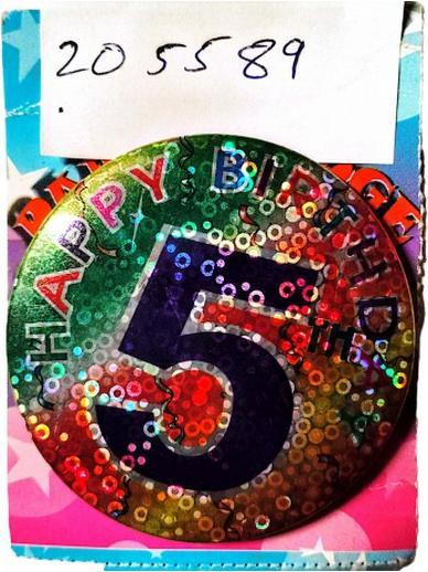 Immagine prodotto Generic Gigante 5° Compleanno Spilla/Badge per Feste