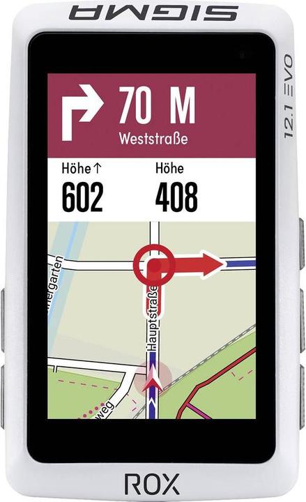 Actual product image Sigma Sport ROX 12.1 Evo GPS bike computer - Night White - Set - Incl. ANT+/BLE borstriem/snelheids-/cadence sen