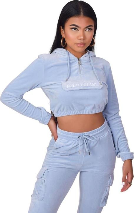 Produktbild Project X Paris kurzer kapuzenpullover aus samt für en (XL)