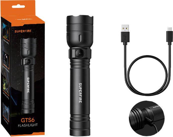 Image du produit Superfire Lampe torche GTS6, 360lm, USB-C (13.70 cm, 360 lm)