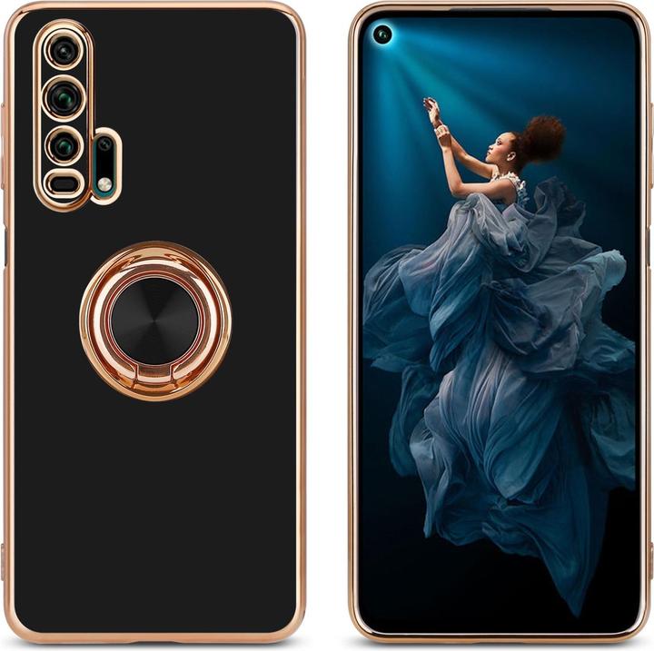 Productafbeelding Cadorabo Hoesje voor Honor 20 PRO in TPU met camerabescherming en ring LM089 Style (Honor 20 Pro)