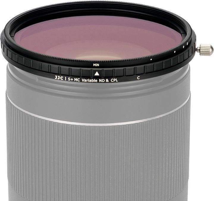 Image du produit JJC F NC58 2 In 1 Filtre ND variable + CPL (Filtre gris neutre, Filtre polarisant, 58 mm)