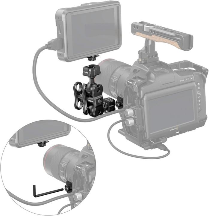 Produktbild SmallRig 3515 Drop in HawkLock Mini Magic Arm mit Schnellwechsel Kugelkopf (Stativ Schnellwechselplatte)