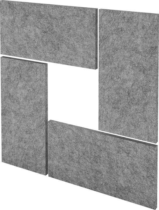 Immagine prodotto Hammerbacher Set di pannelli murali acustici (33 x 2,5 x 65 cm)