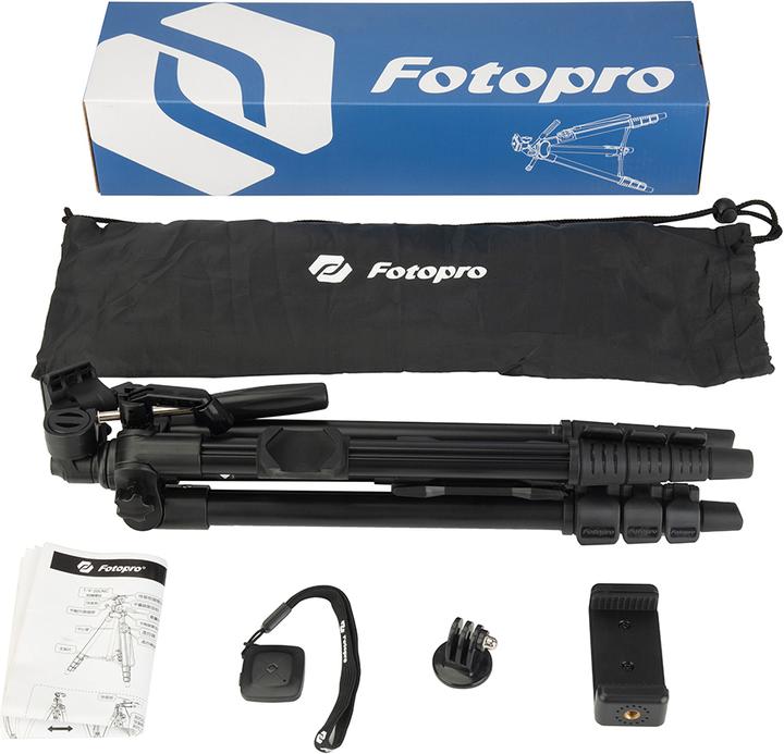 Actual product image Fotopro Digi 3400 Pro Tripod with GoPro and Phone Mount & Bluetooth Remote Control