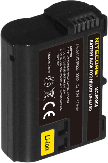 Actual product image Nitecore EN-EL15bKamera Akku für Nikon (Camera battery)