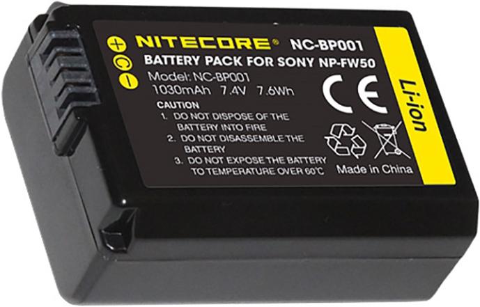 Immagine prodotto Nitecore Batteria per fotocamera NP-FW50 per Sony (Accumulatore di carica elettrica)