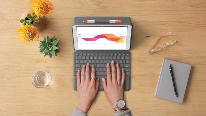 Productafbeelding Logitech Combo Touch (NL, iPad 2019 (7e Gen), iPad 2020 (8e generatie), iPad 2021 (9e gen))