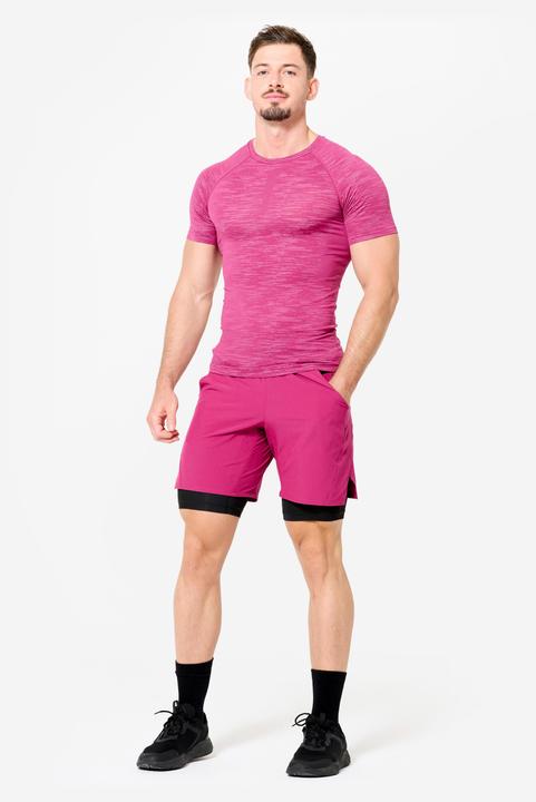 Image du produit Domyos Kompressionsshirt Herren atmungsaktiv Rundhals - lila (M)