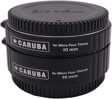 Actual product image Caruba Extension Tube Set Olympus/Panasonic MFT Chrome (Version II) (Macro intermediate ring, Micro Four Thirds)