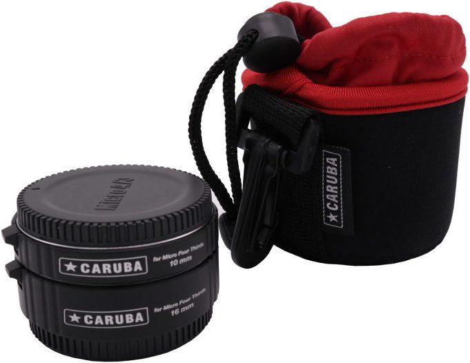 Actual product image Caruba Extension Tube Set Olympus/Panasonic MFT Chrome (Version II) (Macro intermediate ring, Micro Four Thirds)
