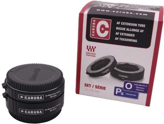 Actual product image Caruba Extension Tube Set Olympus/Panasonic MFT Chrome (Version II) (Macro intermediate ring, Micro Four Thirds)