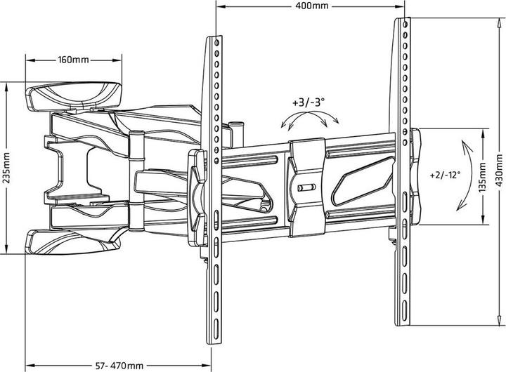 Immagine prodotto Maclean MC-781 Supporto TV (70 pollici) (Muro, 70", 45 kg)