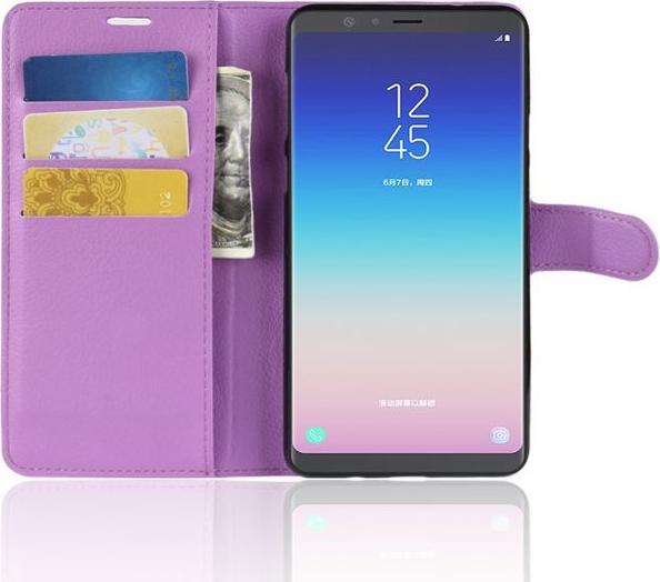Actual product image MU Classic Litchi Leather Bookcover Series (Samsung Galaxy A9, Samsung Galaxy A8 Star)