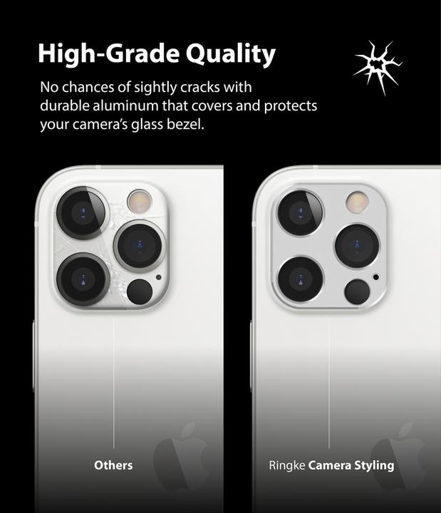 Immagine prodotto Ringke iPhone 12 Pro/12 Pro Max Fotocamera Styling isola protettiva Grigio (1 Pezzo/i, Apple iPhone 12 Pro, Apple iPhone 12 Pro Max)