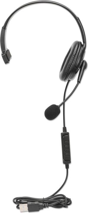 Immagine prodotto Manhattan Cuffie mono USB con microfono reversibile (Cablato)