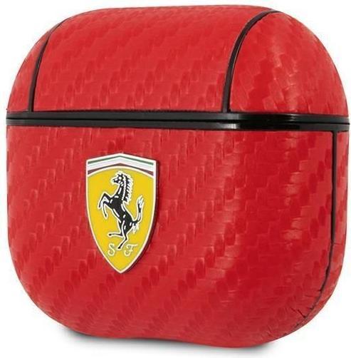 Actual product image Ferrari FESA3CARE AirPods 3 cover czerwony/red On Track PU Carbon (Headphone sleeve)