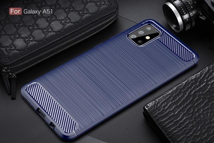 Actual product image Cover-Discount Silicone Rubber Case Metal Carbon Look