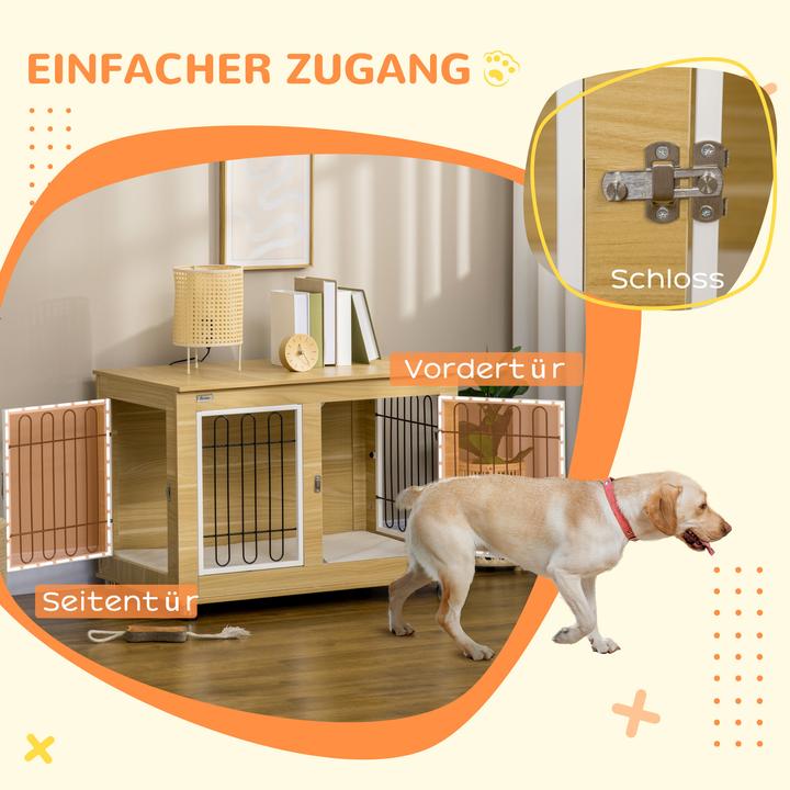 Produktbild PawHut Hundekäfig mit abschliessbaren Türen (Hundezwinger)