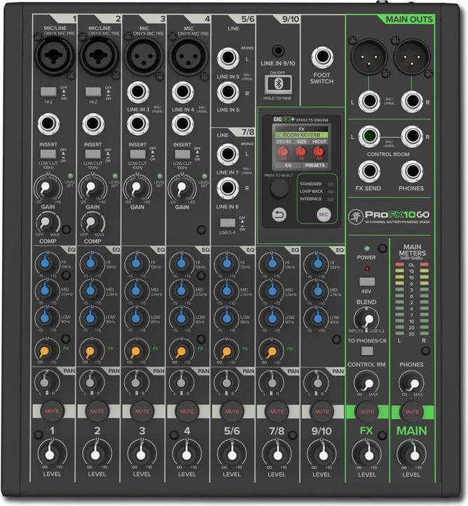 Immagine prodotto Mackie ProFX10 GO (Mixer da studio e live)
