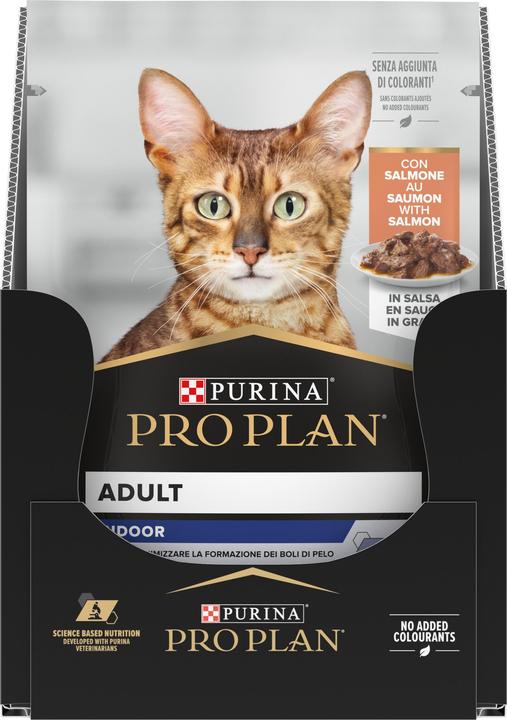 Produktbild Pro Plan Nassfutter Adult Indoor Lachs in Sauce, 85 g (Adult, 1 Stk., 85 g)