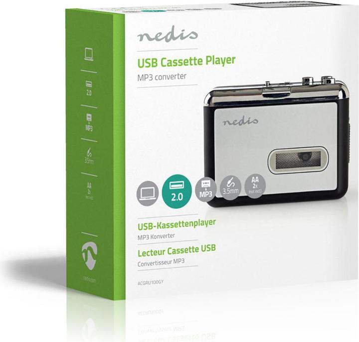 Image du produit Nedis Convertisseur USB portable de cassettes en MP3 - Convertissez des cassettes au format MP3 - Avec