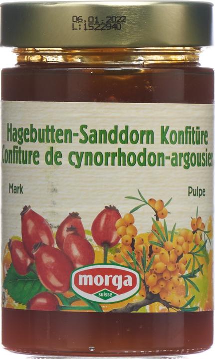 Produktbild Morga Konfitüre Sanddorn Hagebuttenmark (350 g)