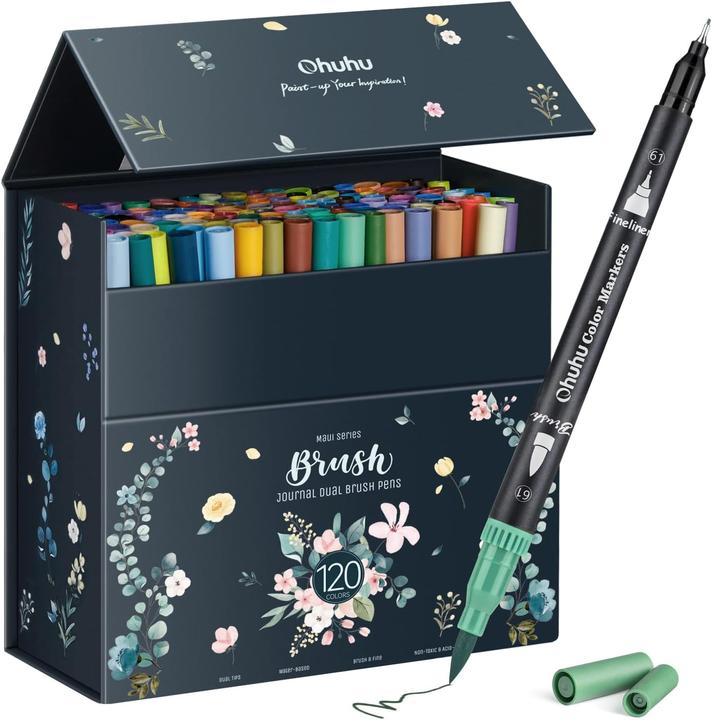 Ohuhu Maui brush pens (Multicoloured, 120 x)