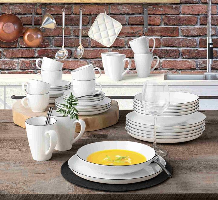 Image du produit Seltmann Lido Black Line Assiette plate (6 x, 26 cm)