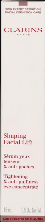 Immagine prodotto Clarins V Shaping Lift Facial Tightening e concentrato anti-borse per gli occhi (Siero, 15 ml, Giorno)