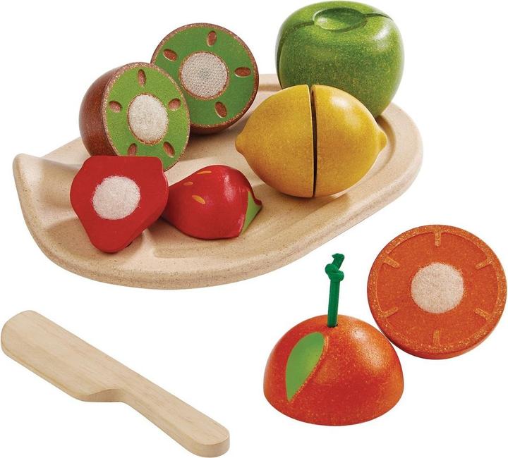 Produktbild Plantoys Früchte-Set auf Schneidbrett