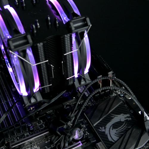 Image du produit Raijintek Leto CPU Cooler, noir, RGB LED (155 mm)