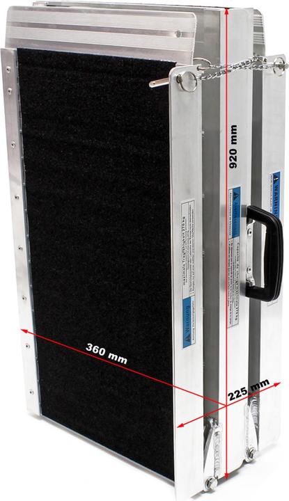 Image du produit Wiltec Rampe pour fauteuil roulant Rampe de chargement 2x Pliable Alu Surface antidérapante 183 cm 270kg