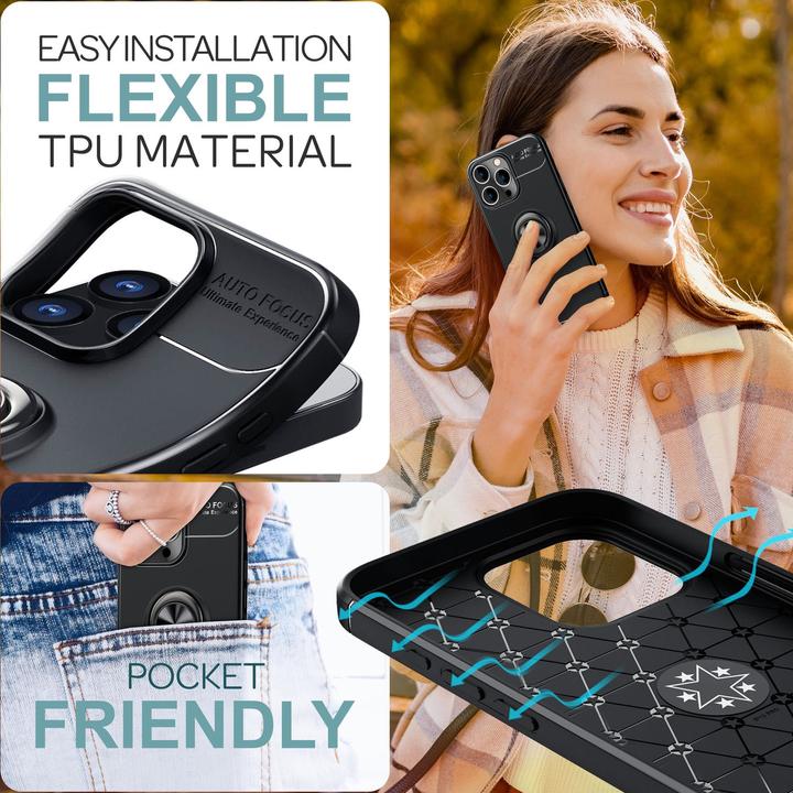 Produktbild Nalia Matte Ring Silikon Hülle (Apple iPhone 16 Pro)