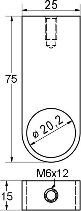 Image du produit OK-Line Supports p.tubes d'armoire20mm en acier (1 pcs)