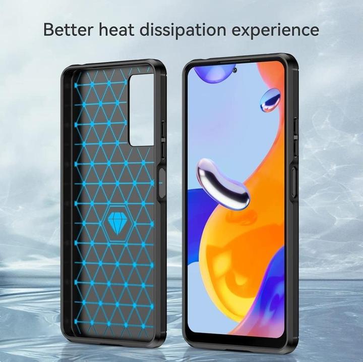 Actual product image Screenguard Xiaomi Redmi Note 11 Pro+ 5G Case Carbon Brushed Soft TPU (Xiaomi Redmi Note 11 Pro+ 5G)