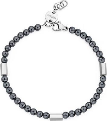 Sagapo S'Agapo Riot Srt12 Hematite Beaded Bracelet