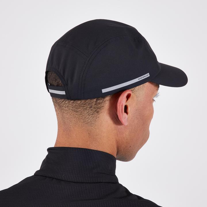 Actual product image Kiprun Running cap peaked cap 5 panel rain water-repellent - black