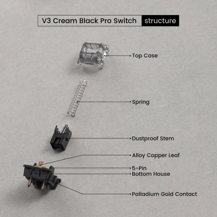 Actual product image Akko V3 Pro Jelly Black Switches