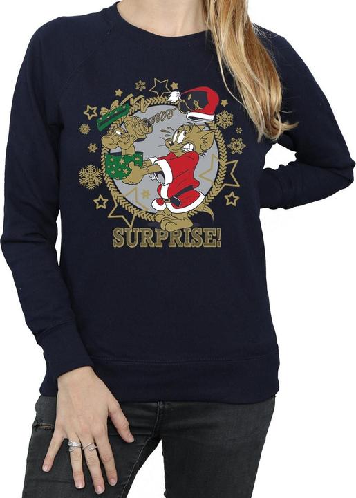 Actual product image Tom & Jerry Womens/Ladies Christmas Surprise Sweatshirt (S)