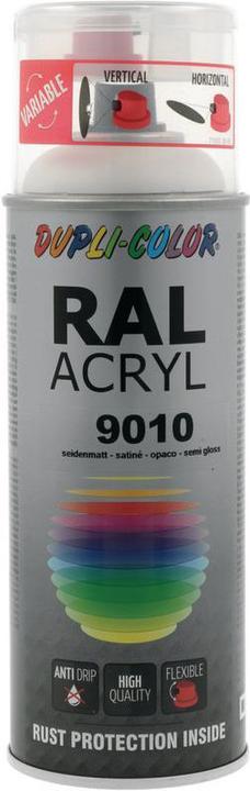 Produktbild Dupli-Color Acryllack seidenmatt RAL 9010 reinweiss (Reinweiss, 0.40 l)